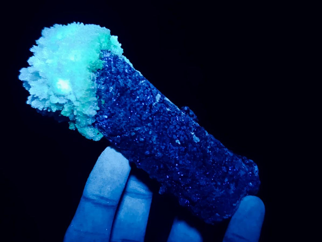Natural Rare Hyalite Opal on Feldspar with Foitite Specimen x 1 From Erongo Mountain, Namibia