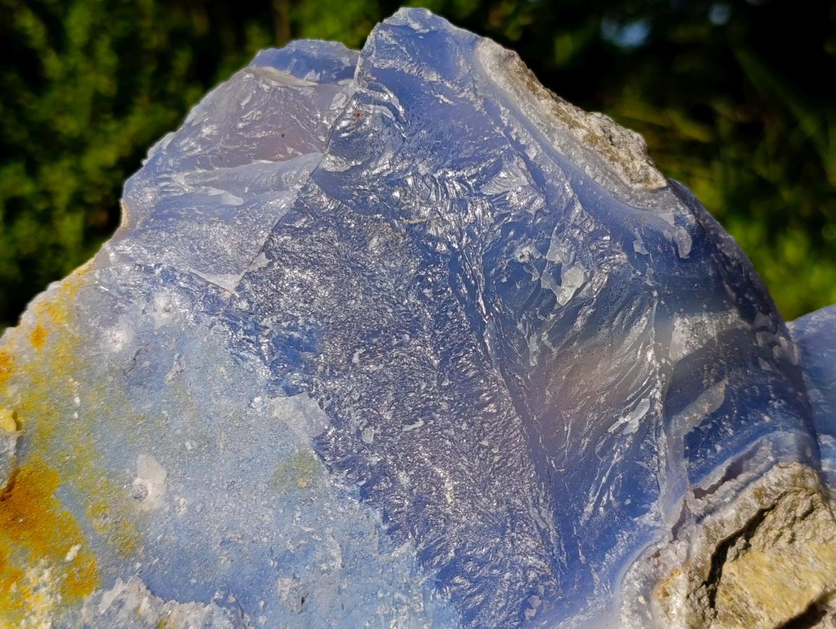 Natural XL Blue Chalcedony Agate Cutting Material x 1 From Nsanje, Malawi