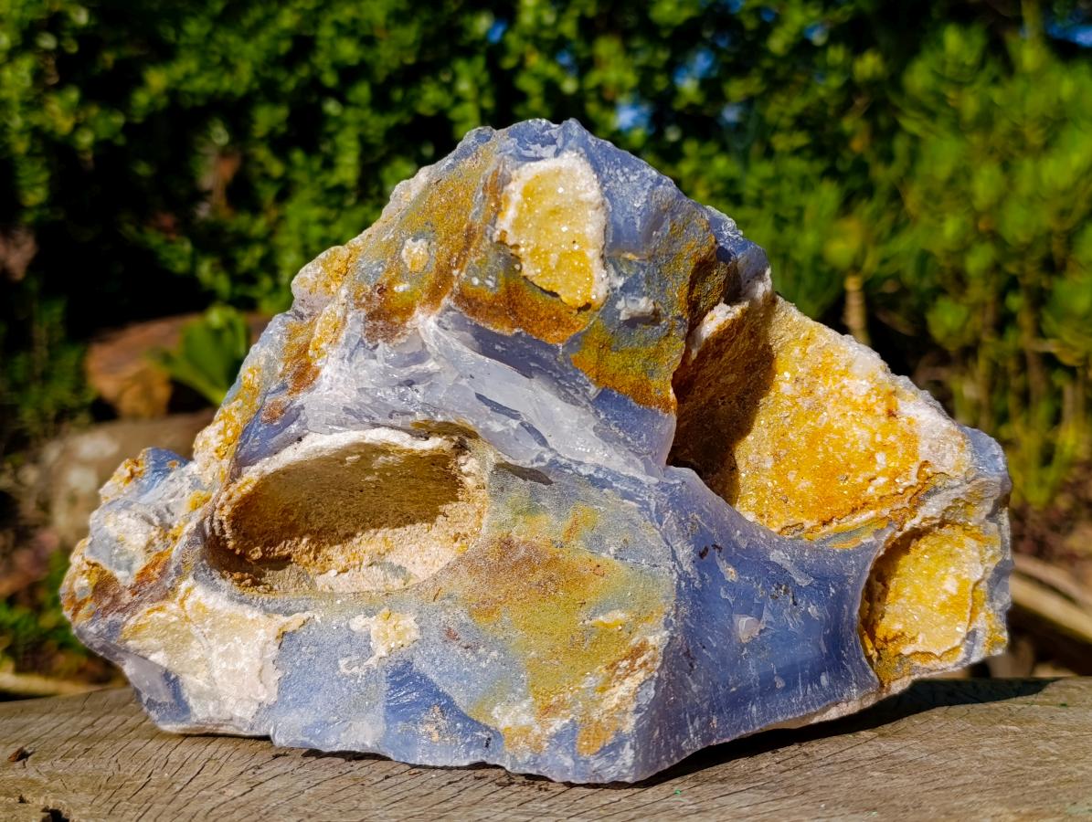 Natural XL Blue Chalcedony Agate Cutting Material x 1 From Nsanje, Malawi