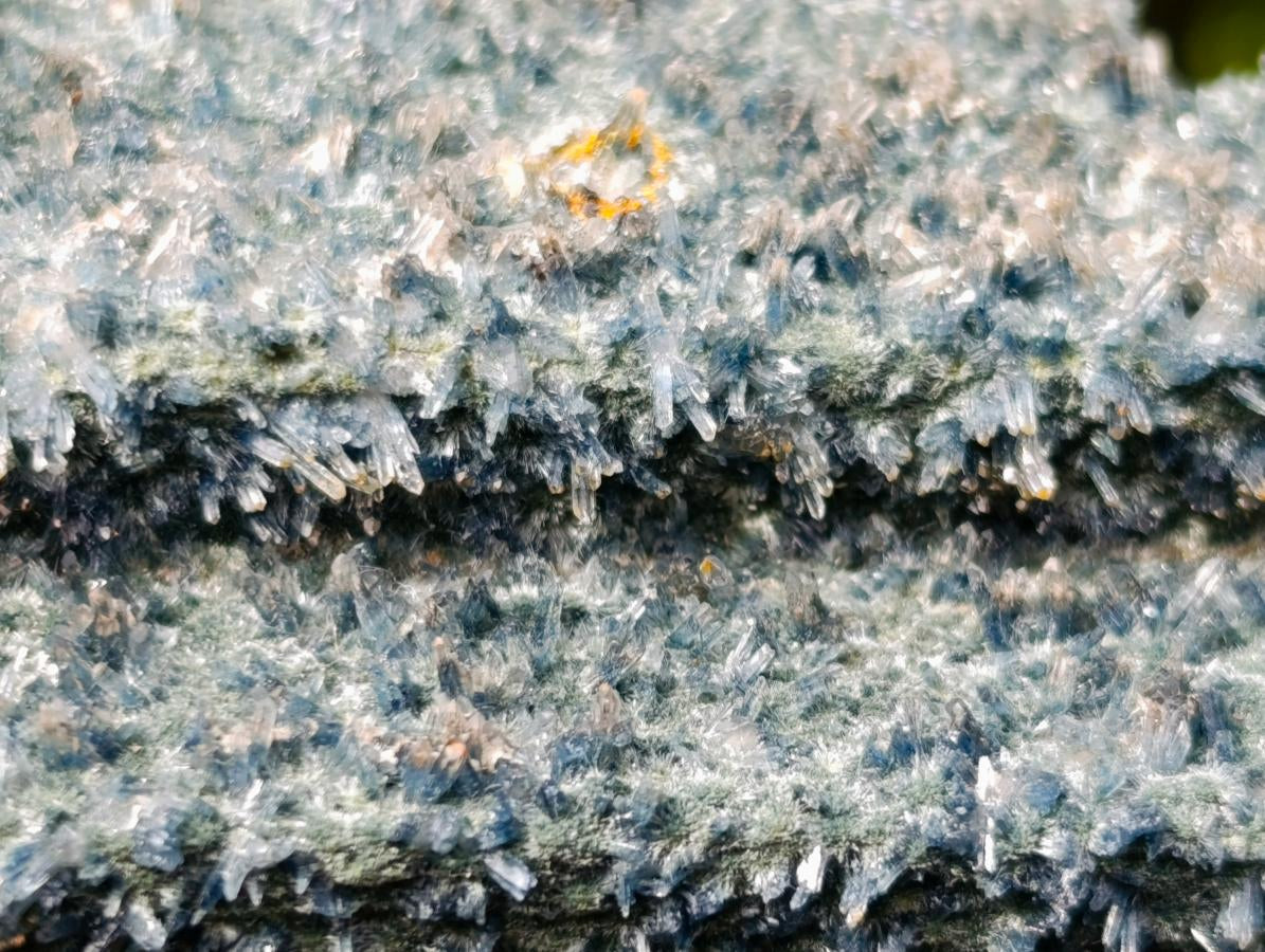 Natural Unique Foitite and Quartz on a Feldspar Crystal x 1 From Erongo Mountain, Namibia