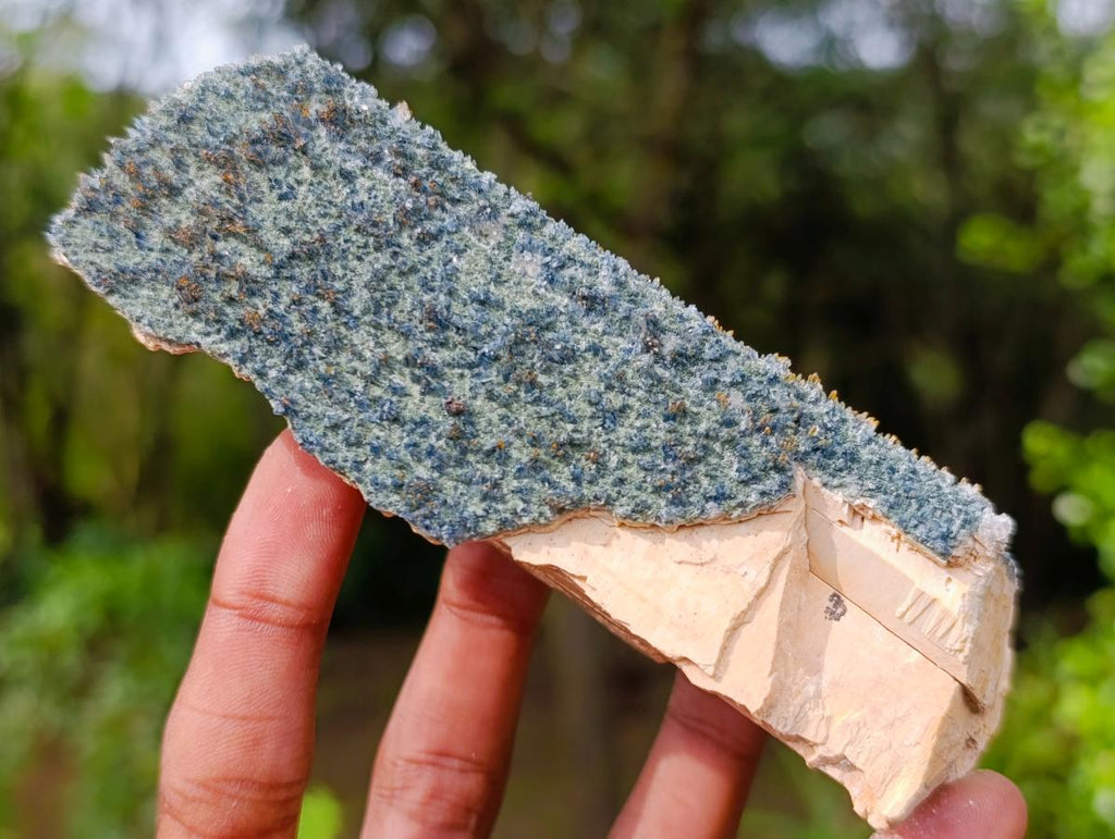 Natural Unique Foitite and Quartz on a Feldspar Crystal x 1 From Erongo Mountain, Namibia