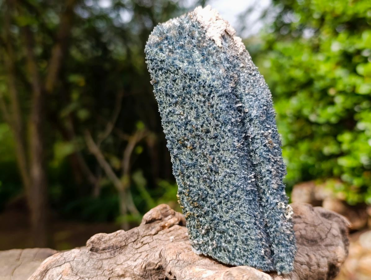 Natural Unique Foitite and Quartz on a Feldspar Crystal x 1 From Erongo Mountain, Namibia