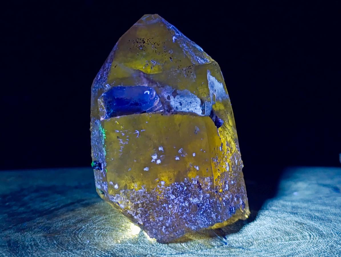 Natural Rare Smokey Quartz Crystal with Fluorite and Schorl x 1 From Erongo, Namibia