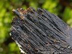 Natural Double Terminated Schorl Black Tourmaline Crystal with Hyalite Opal x 1 From Erongo, Namibia