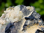 Natural Double Terminated Schorl Black Tourmaline Crystal with Hyalite Opal x 1 From Erongo, Namibia