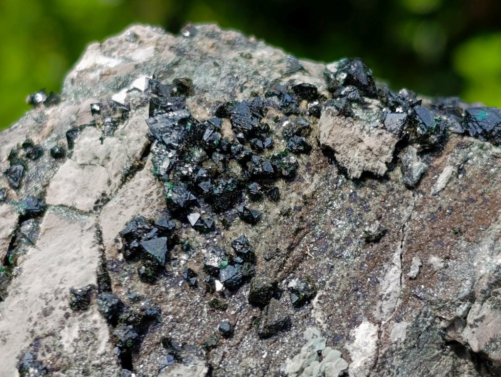 Natural Libethenite Crystals on Dolomite Matrix Specimen x 1 From Shituru, Congo