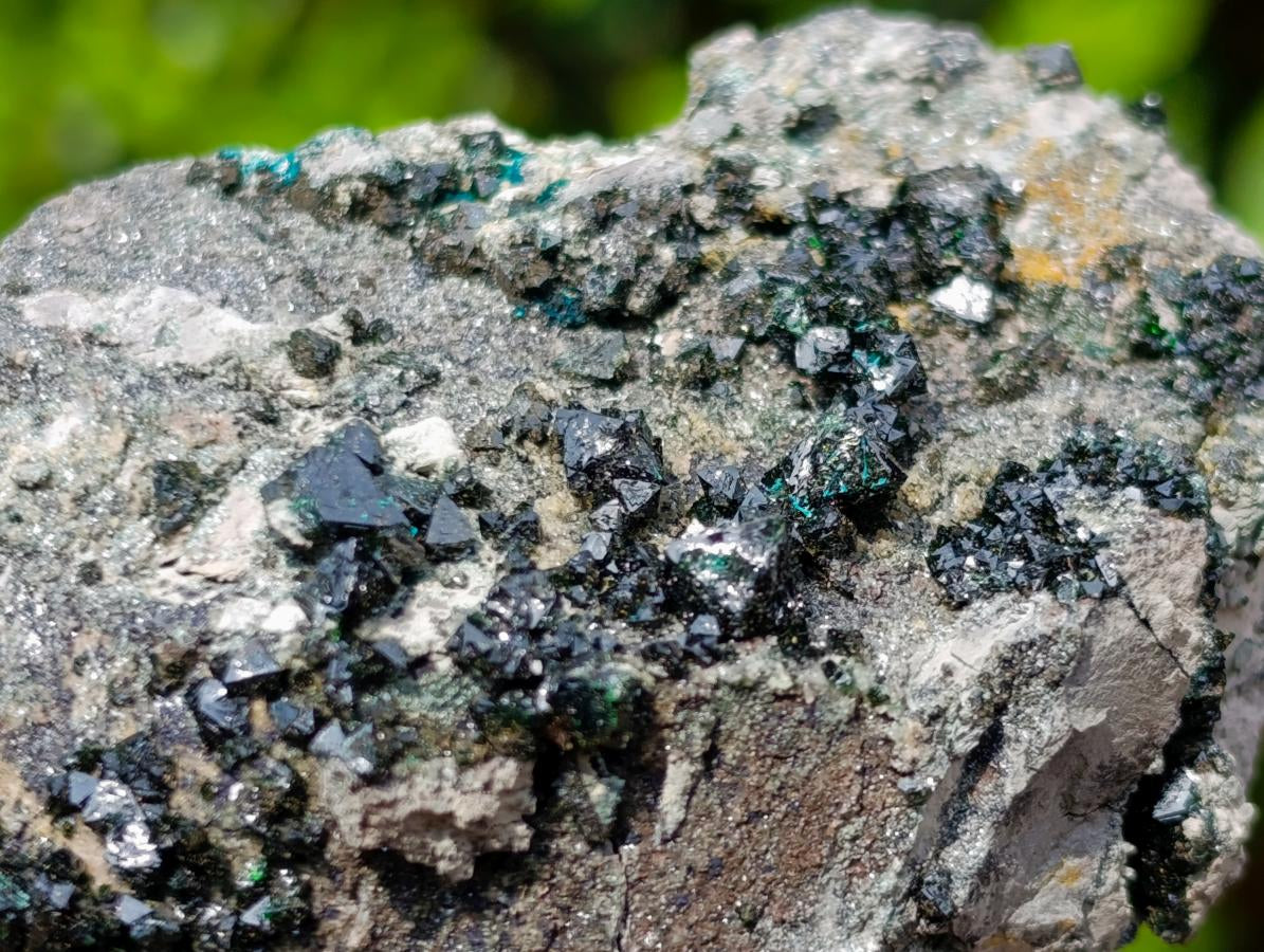 Natural Libethenite Crystals on Dolomite Matrix Specimen x 1 From Shituru, Congo