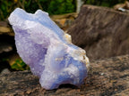 Natural Blue Lace Agate with Amethyst Crystalline Centre x 1 From Nsanje, Malawi