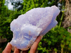 Natural Blue Lace Agate with Amethyst Crystalline Centre x 1 From Nsanje, Malawi