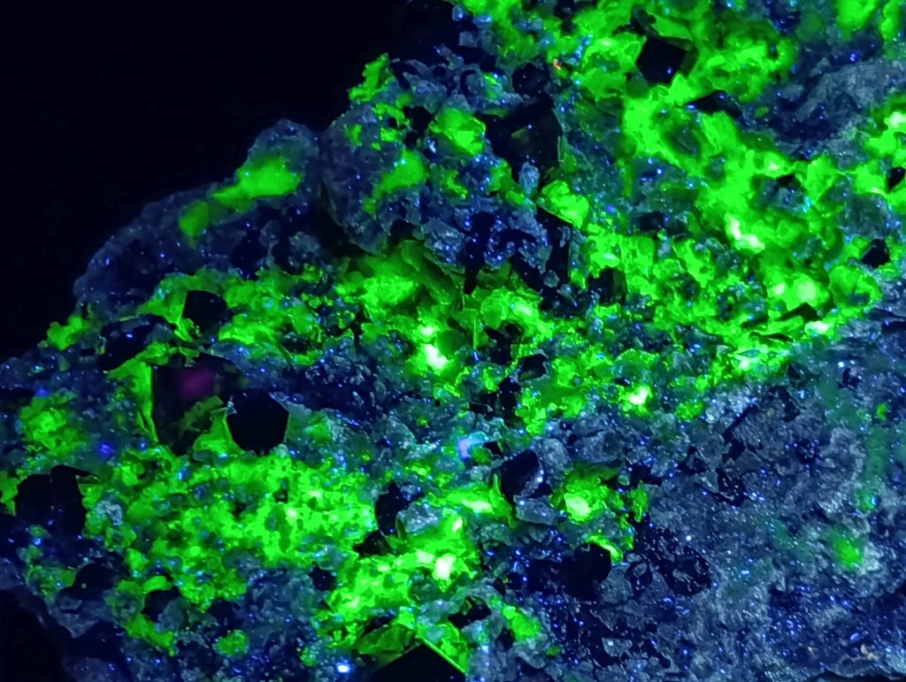 Natural Schorl Black Tourmaline Specimen with Hyalite Opal x 1 From Erongo, Namibia