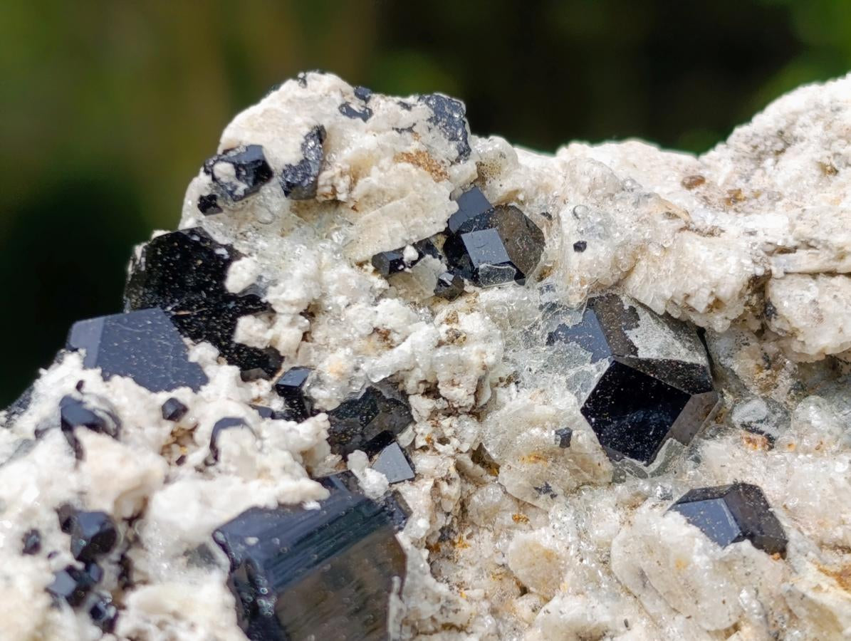 Natural Schorl Black Tourmaline Specimen with Hyalite Opal x 1 From Erongo, Namibia