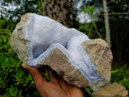 Natural XL Double Barrelled Blue Lace Agate Geode Specimen x 1 From Nsanje, Malawi