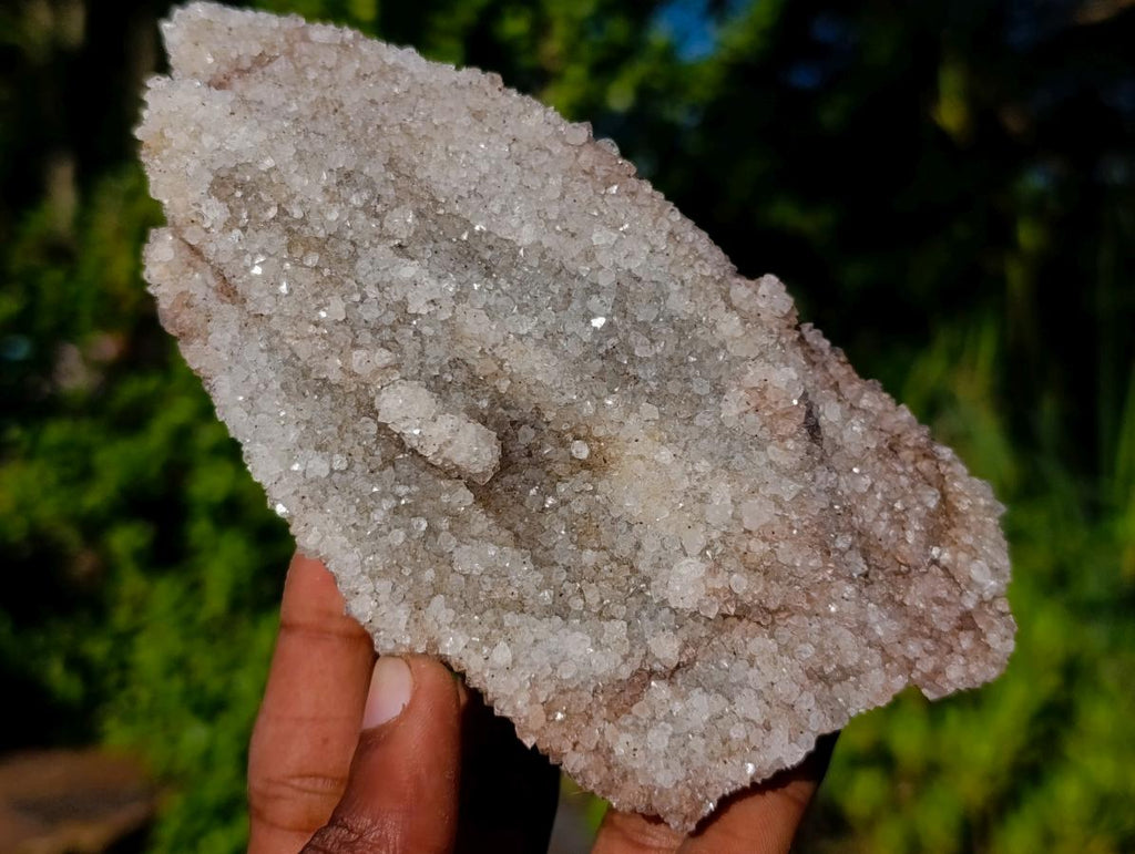Natural Quadruple Headed Drusy Spearhead Calcite Pseudomorph Specimen x 1 From Albert's Mountain, Lesotho