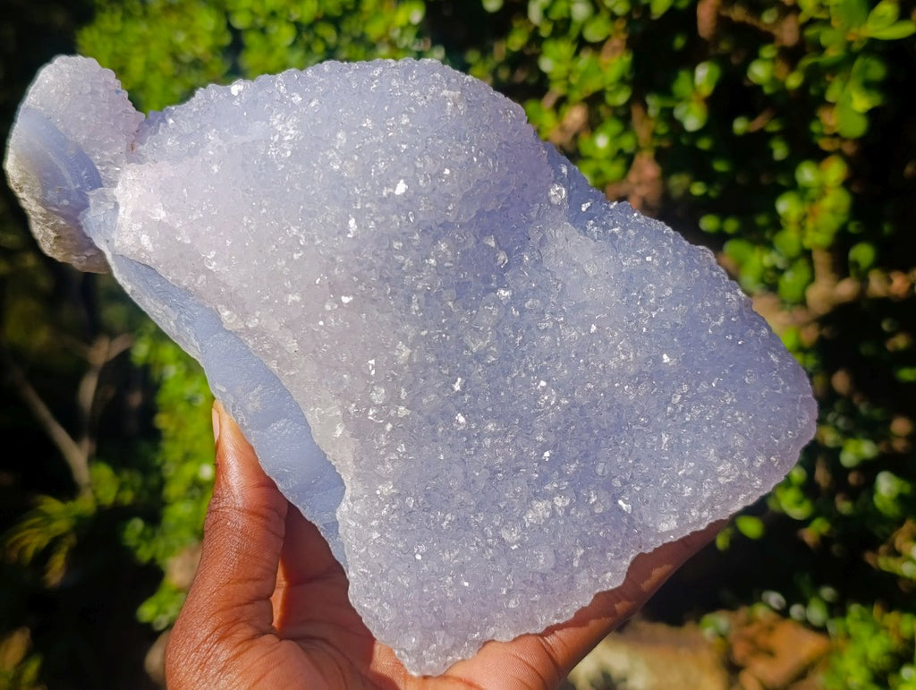 Natural Large Crystalline Blue Lace Agate Specimen x 1 From Nsanje, Malawi