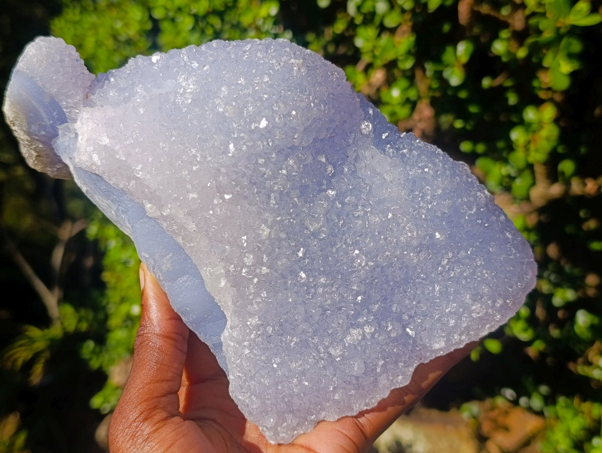 Natural Large Crystalline Blue Lace Agate Specimen x 1 From Nsanje, Malawi