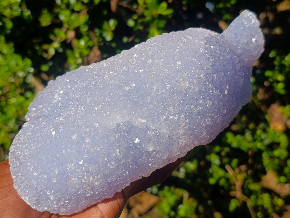 Natural Large Crystalline Blue Lace Agate Specimen x 1 From Nsanje, Malawi