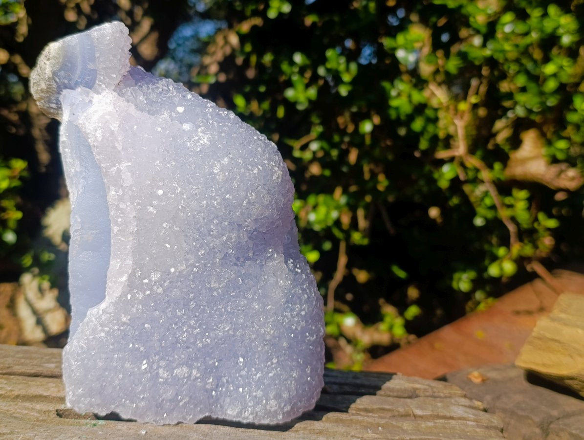 Natural Large Crystalline Blue Lace Agate Specimen x 1 From Nsanje, Malawi