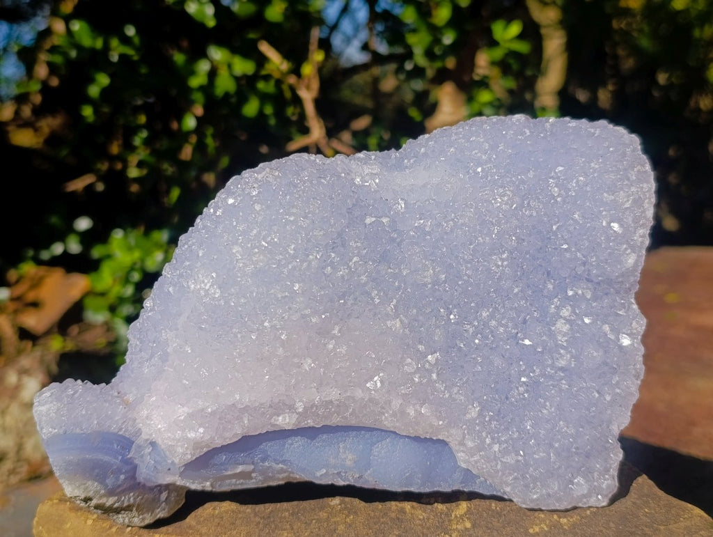 Natural Large Crystalline Blue Lace Agate Specimen x 1 From Nsanje, Malawi