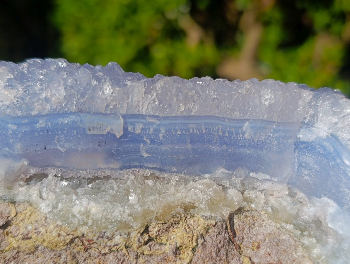 Natural Large Crystalline Blue Lace Agate Specimen x 1 From Nsanje, Malawi