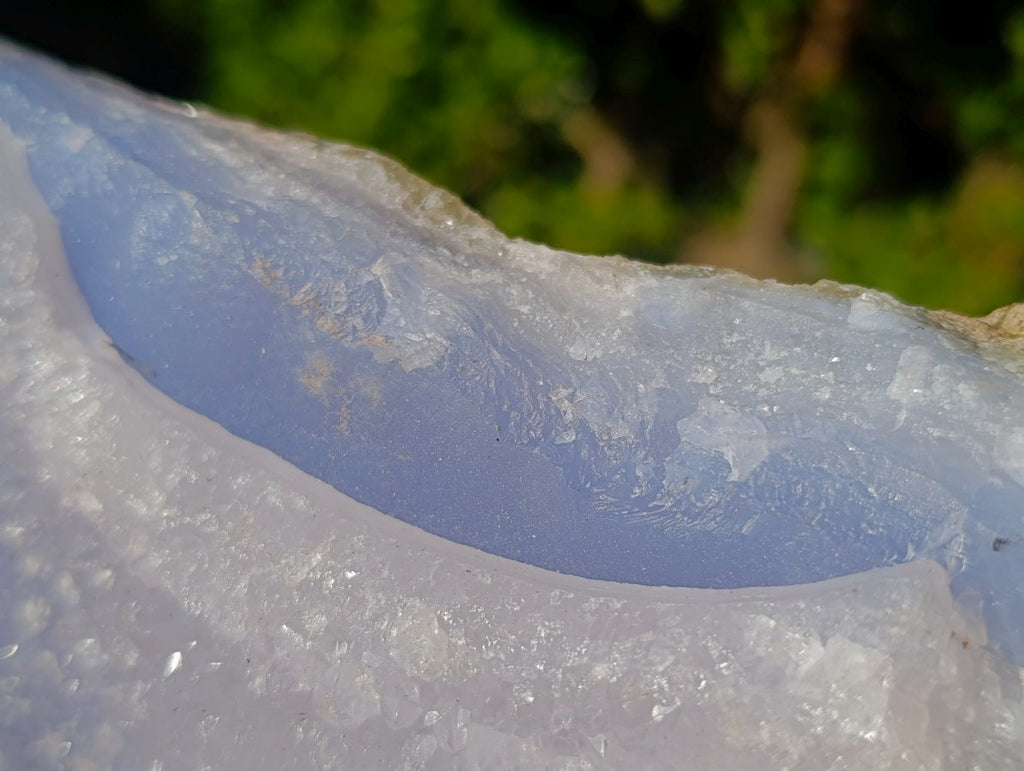 Natural Large Crystalline Blue Lace Agate Specimen x 1 From Nsanje, Malawi