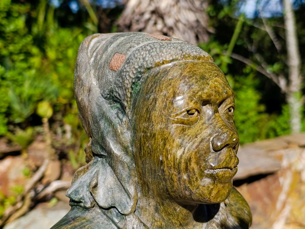 Hand Made "Venus De Moyo" Traditional African Bust, Verdite Sculpture x 1 From Zimbabwe