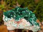 Natural Ball and Bladed Malachite after Azurite Pseudomorph Specimen x 1 From Kolwezi, Congo