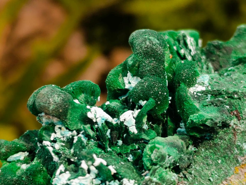Natural Ball and Bladed Malachite after Azurite Pseudomorph Specimen x 1 From Kolwezi, Congo