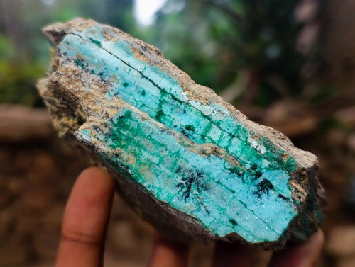 Natural Chrysocolla with Malachite Specimen x 1 From Lupoto Mine, Congo