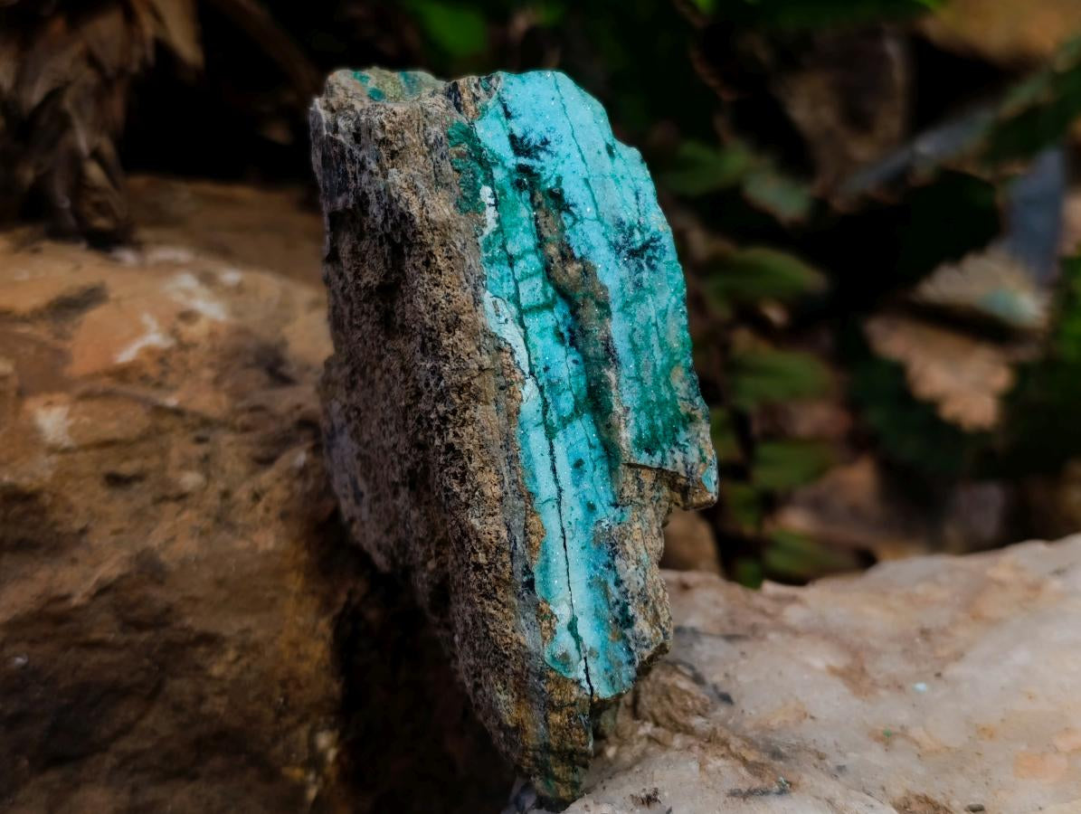 Natural Chrysocolla with Malachite Specimen x 1 From Lupoto Mine, Congo