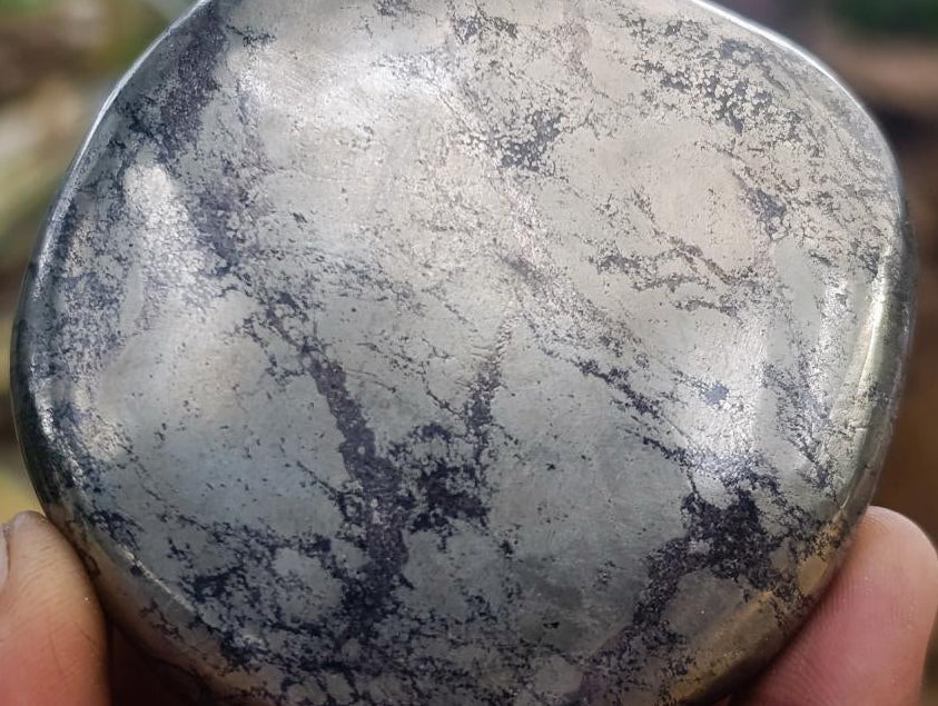 Polished Golden Pyrite "Pharaoh Stone" Palm Stone x 1 From Iron Duke Mine, Zimbabwe