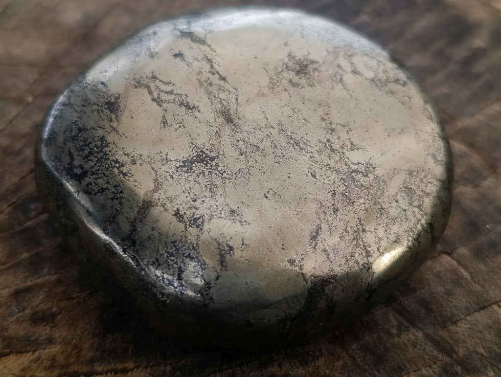 Polished Golden Pyrite "Pharaoh Stone" Palm Stone x 1 From Iron Duke Mine, Zimbabwe