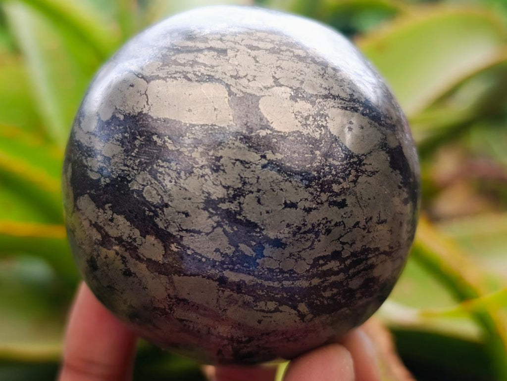 Polished Golden Pyrite "Pharaoh Stone" Sphere x 1 From Iron Duke Mine, Zimbabwe