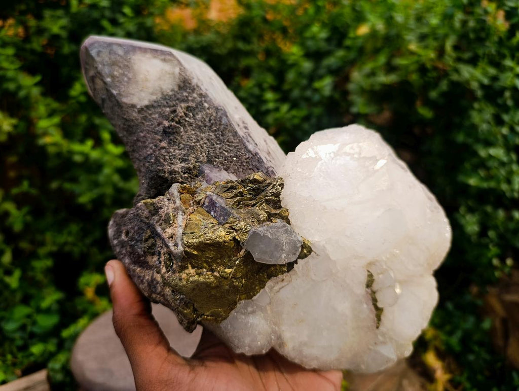 Polished Large Rare Messina Crystal Cluster with Epidote and Chalcopyrite x 1 From Messina Mine, South Africa
