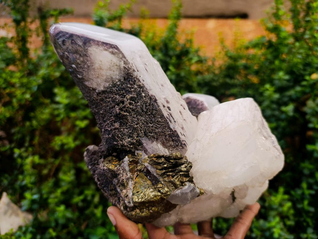 Polished Large Rare Messina Crystal Cluster with Epidote and Chalcopyrite x 1 From Messina Mine, South Africa