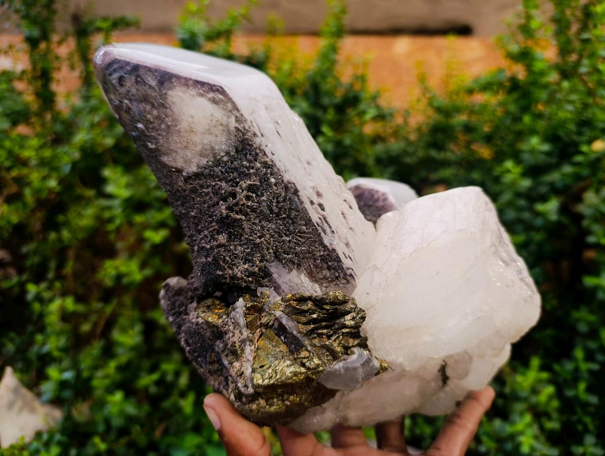 Polished Large Rare Messina Crystal Cluster with Epidote and Chalcopyrite x 1 From Messina Mine, South Africa