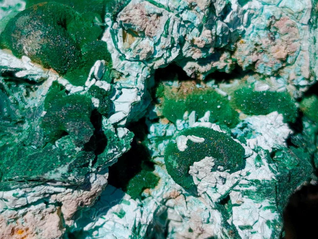 Natural Classic Bladed Malachite Pseudomorph with Associated Minerals Specimen x 1 From Kolwezi, Congo