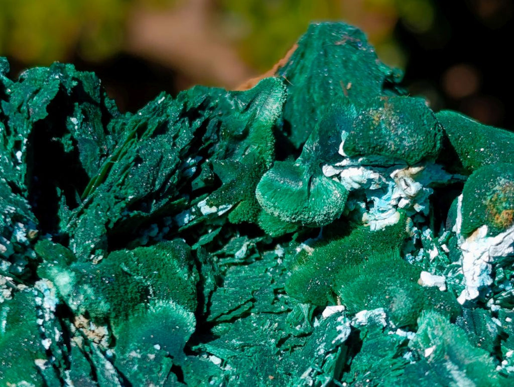 Natural Classic Bladed Malachite Pseudomorph with Associated Minerals Specimen x 1 From Kolwezi, Congo