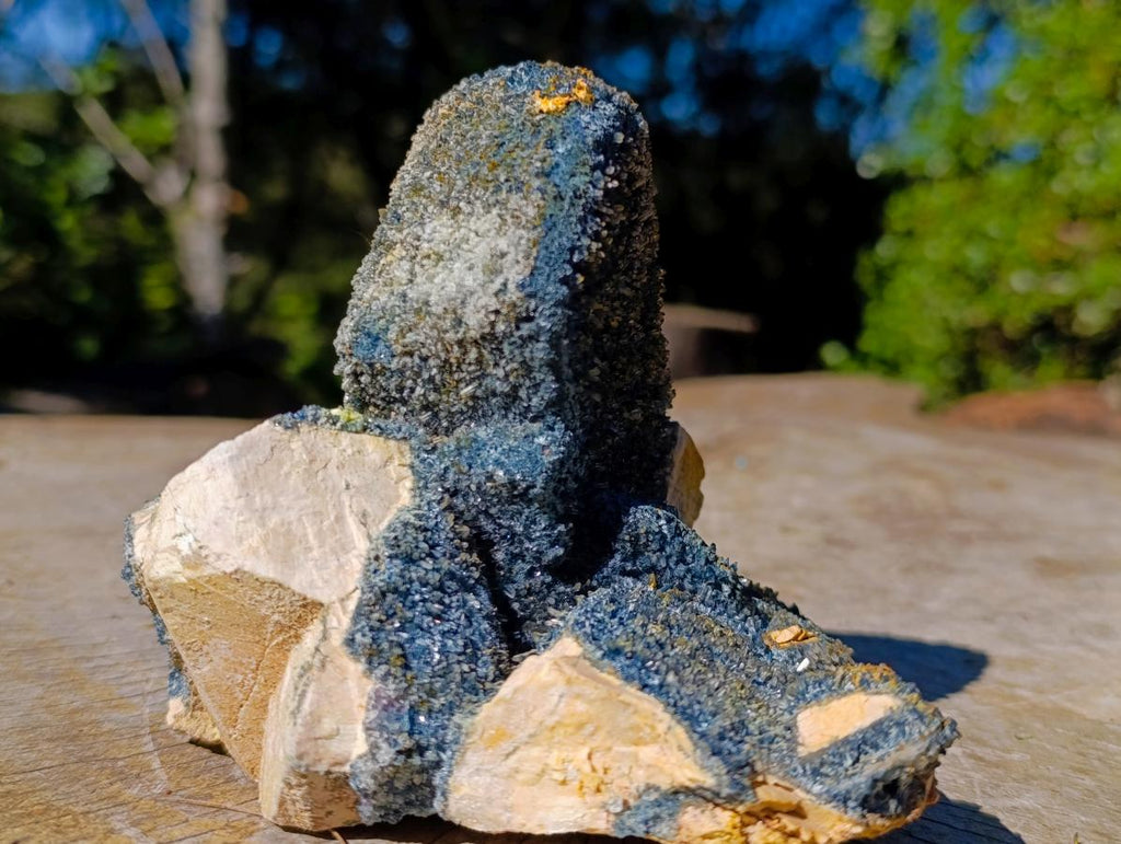 Natural Rare Foitite on Feldspar Specimen x 1 From Erongo Mountain, Namibia