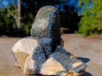 Natural Rare Foitite on Feldspar Specimen x 1 From Erongo Mountain, Namibia