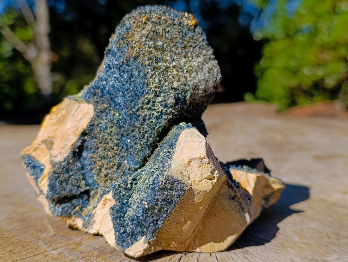 Natural Rare Foitite on Feldspar Specimen x 1 From Erongo Mountain, Namibia