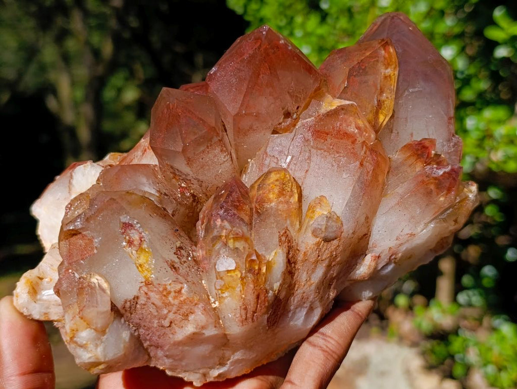Natural Large Red Hematoid Quartz Crystal Cluster x 1 From Karoi, Zimbabwe