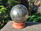 Polished Golden Pyrite "Pharaoh Stone" Sphere x 1 From Iron Duke Mine, Zimbabwe