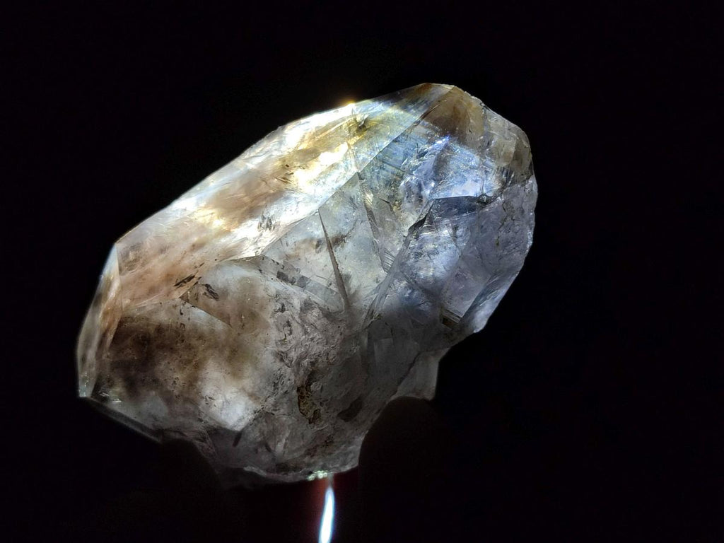 Natural Smokey Brandberg Quartz Crystal with Enhydro x 1 From Brandberg, Namibia