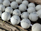 Hand Made Lightning Strike Magnesite Howlite Ball Beaded Necklace - Sold Per Item - From Zimbabwe