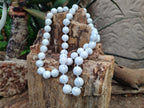 Hand Made Lightning Strike Magnesite Howlite Ball Beaded Necklace - Sold Per Item - From Zimbabwe