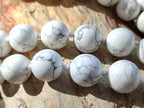 Hand Made Lightning Strike Magnesite Howlite Ball Beaded Necklace - Sold Per Item - From Zimbabwe