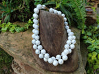 Hand Made Lightning Strike Magnesite Howlite Ball Beaded Necklace - Sold Per Item - From Zimbabwe