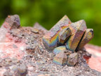 Natural Rare "Blacknite Quartz" Iridescent Cluster x 1 From Madagascar