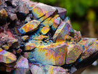 Natural Rare "Blacknite Quartz" Iridescent Cluster x 1 From Madagascar