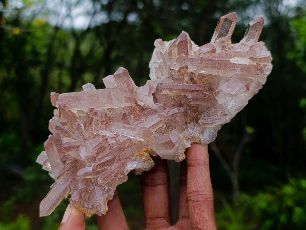 Natural Red Hematoid Quartz Crystal Cluster x 1 From Fianarantsoa, Madagascar
